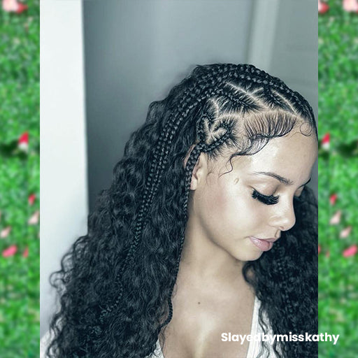 Half Cornrows and Half Sewin